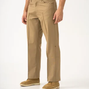 Pecan Khaki Relaxed Fit Korean Pintuck Pants